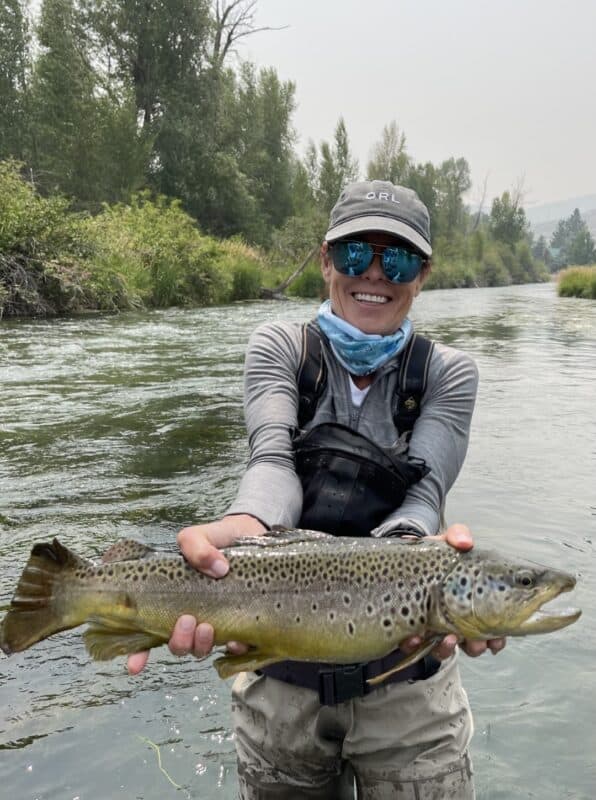 New Board Member Shari Costantini fishing